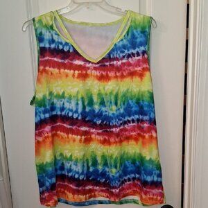 Vibrant Tie-Dye Sleeveless Top